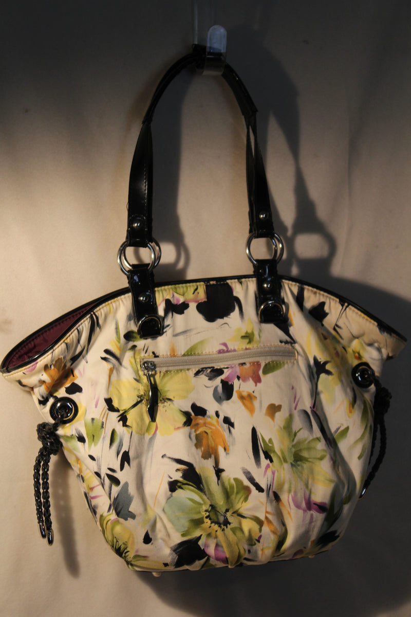 Beijo Couture Reversible Purple to Floral Tote VEGAN