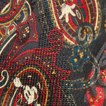 Exclusively Walt Disney Navy Blue Red Paisley Mickey Mouse Necktie Tie 100% Silk