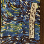 “Starry Night” Silk Tie VTG Ralph Marlin 1992