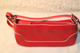 Ann Taylor Loft Raspberry Red Leather mini Hobo