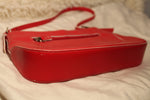 Ann Taylor Loft Raspberry Red Leather mini Hobo