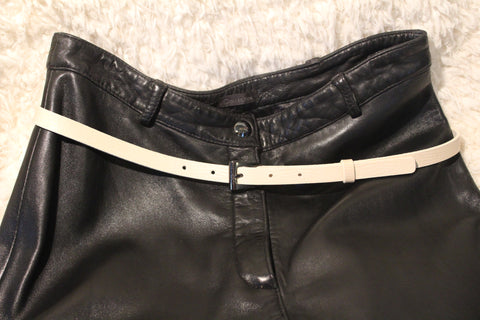White House/Black Market-Made in Italy-Croc Embossed Leather Belt