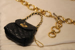 Gold Chain Link Belt with Mini Bag