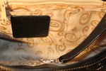 Brighton Heart Embroidered Cloth and Leather Handbag
