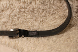 Brighton VTG Western Black Leather Belt with Silver Buckle and Tip