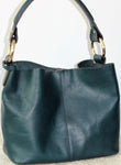 Sequoia Paris VTG Teal Leather Tote with Attached Purse