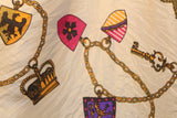 Medals, Crests, Keys and Chain Silk Scarf