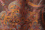 Paisley Square Scarf in Browns, Yellows and Robins Egg Blue