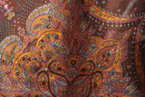 Paisley Square Scarf in Browns, Yellows and Robins Egg Blue