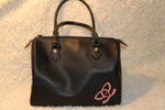 Ezekiel Black Pebbled Leather Bowlers Bag