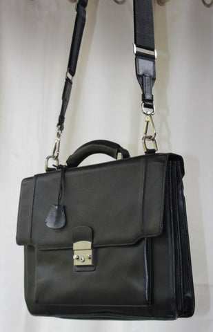 Fossil Unisex Leather Briefcase / Laptop Bag