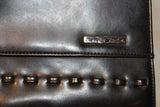Guess Black Leather Structured Tote Shoulder Bag