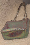 Amanda Smith Silver Iridescent Holographic Handbag