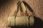 y2k Juicy Couture One-of-a-Kind Mint Green Embossed Leather Barrel Bag