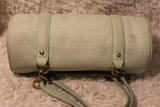 y2k Juicy Couture One-of-a-Kind Mint Green Embossed Leather Barrel Bag