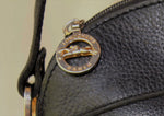 Longchamp-Paris-Vintage Black Leather Crossbody