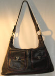 Lovcat Paris Black Leather Hobo Shoulder Bag