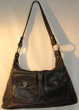 Lovcat Paris Black Leather Hobo Shoulder Bag