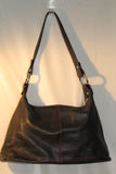 Lovcat Paris Black Leather Hobo Shoulder Bag