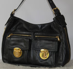 Marc Jacobs Black Leather Hobo Shoulder Bag