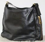 Marc Jacobs Black Leather Hobo Shoulder Bag