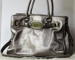 Michael Kors E/W Tote in Gunmetal and Smoked Silver