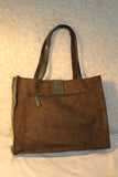 Murval Paris Croc Embossed Faux Leather and Faux Suede Tote VEGAN