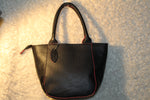 Mainstreet Collection Black Pebbled Faux Leather Tote Bag