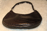 Maurizio Taiuti Made in Italy VTG Croc Embossed Brown Hobo