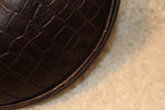 Maurizio Taiuti Made in Italy VTG Croc Embossed Brown Hobo