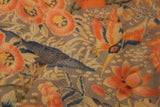 Nik:Nik 1970's Exotic Birds and Lotus Flowers Oblong Scarf