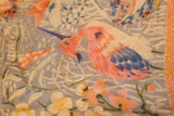 Nik:Nik 1970's Exotic Birds and Lotus Flowers Oblong Scarf