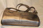 Nicole Miller Silver Bronze Leather Crossbody VEGAN