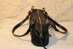 Lauren by Ralph Lauren Black Leather Baquette Satchel