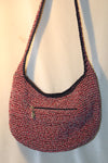 Patriotic Red White Blue Woven Hobo VEGAN