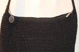 RAD Black Hand-Crocheted Hobo Crossbody