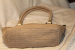 Natural Jute Tone Hand-Crocheted Cambria Satchel