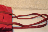 Stone Mountain Super Soft Red Pebbled Leather Tote Handbag