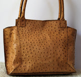 Sundance by Robert Redford Made in Italy Ostrich Embossed Leather Tote