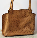 Sundance by Robert Redford Made in Italy Ostrich Embossed Leather Tote