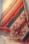 Vittorio Italy VTG Tapestry Design Silk Crepe Scarf